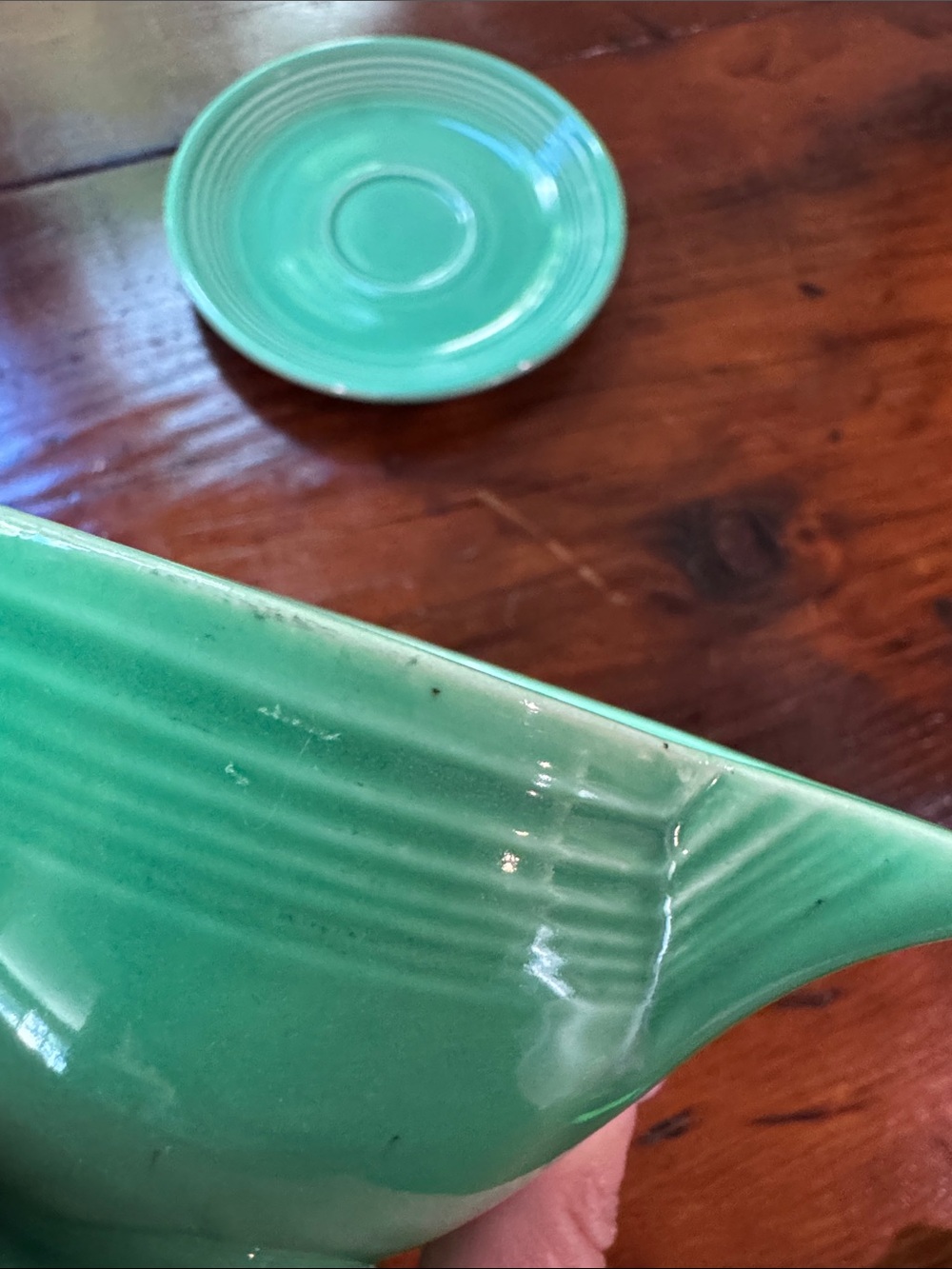 Fiestaware creamer and plate set - Picture 5 of 9